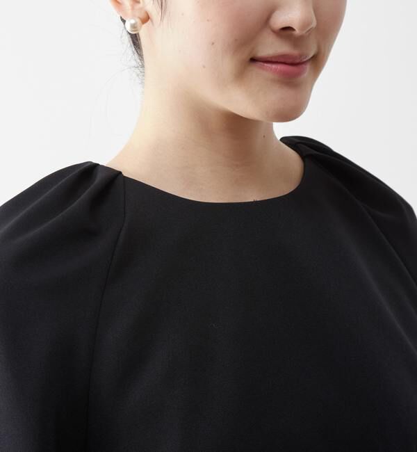 TIARA「サテン切り替えペプラムブラウス」|シャツ・ブラウス|