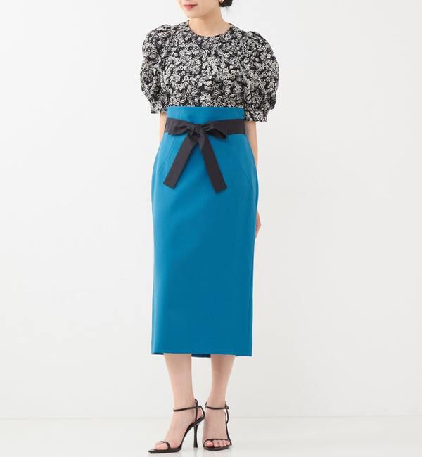 TIARA「バイカラーリボンベルトハイウエストスカート」|スカート|