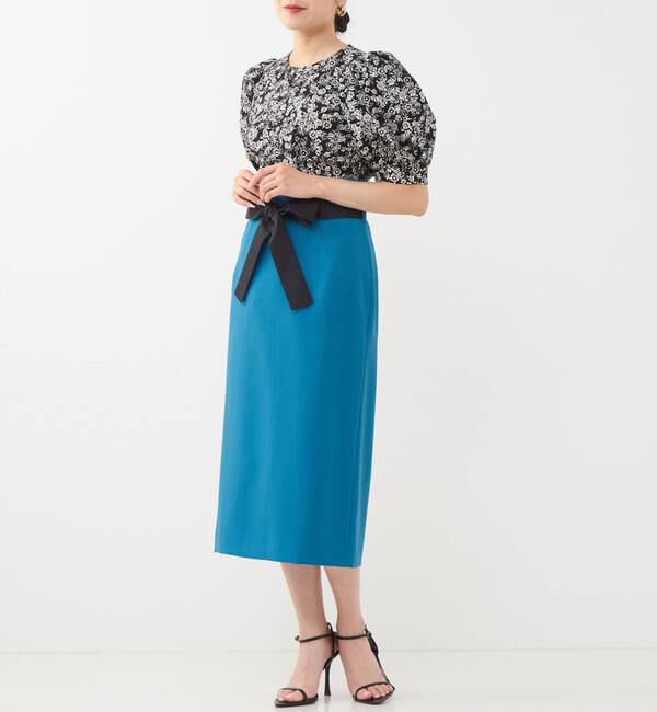 TIARA「バイカラーリボンベルトハイウエストスカート」|スカート|