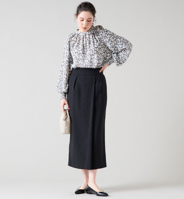 TIARA「リボンベルトタックラップスカート（セットアップ可）」|スカート|