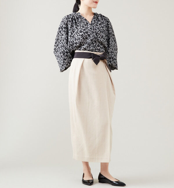 TIARA「リボンベルトタックラップスカート（セットアップ可）」|スカート|