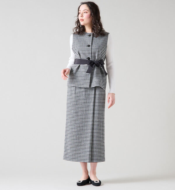 TIARA「リボンベルトタックラップスカート（セットアップ可）」|スカート|