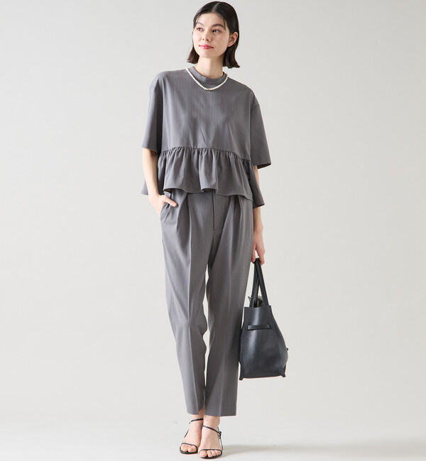 TIARA「ショートペプラムブラウス（セットアップ可）」|シャツ・ブラウス|