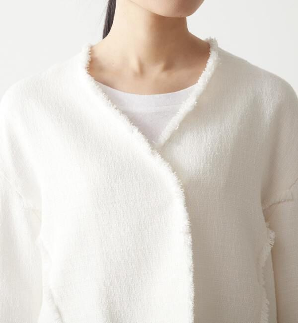 Liesse「クロップドジャケット」|ノーカラージャケット|