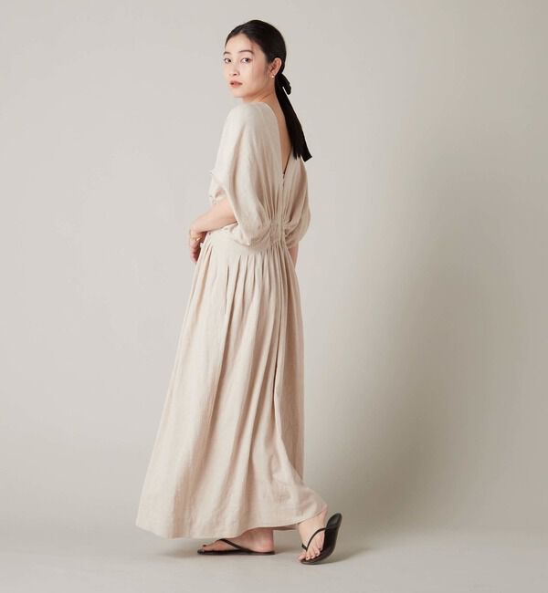 Liesse「V開きタックワンピース」|ワンピース|