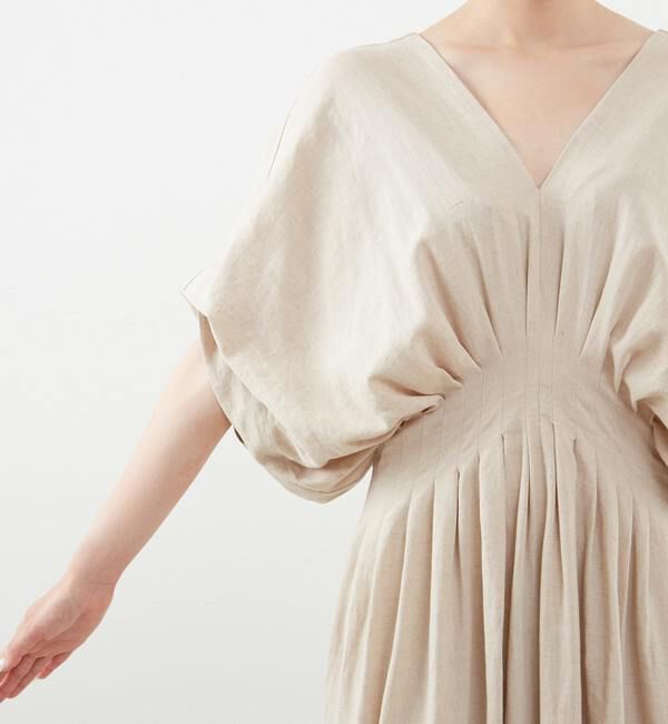 Liesse「V開きタックワンピース」|ワンピース|