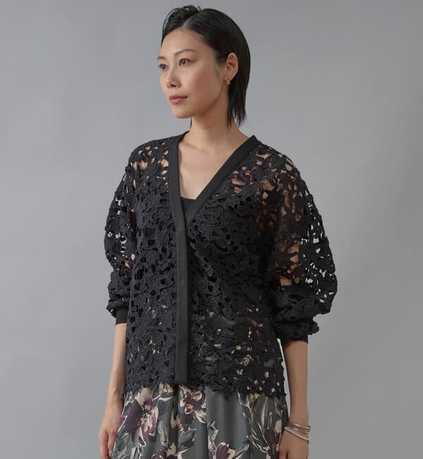 Liesse「レースニットカーディガン」|カーディガン|