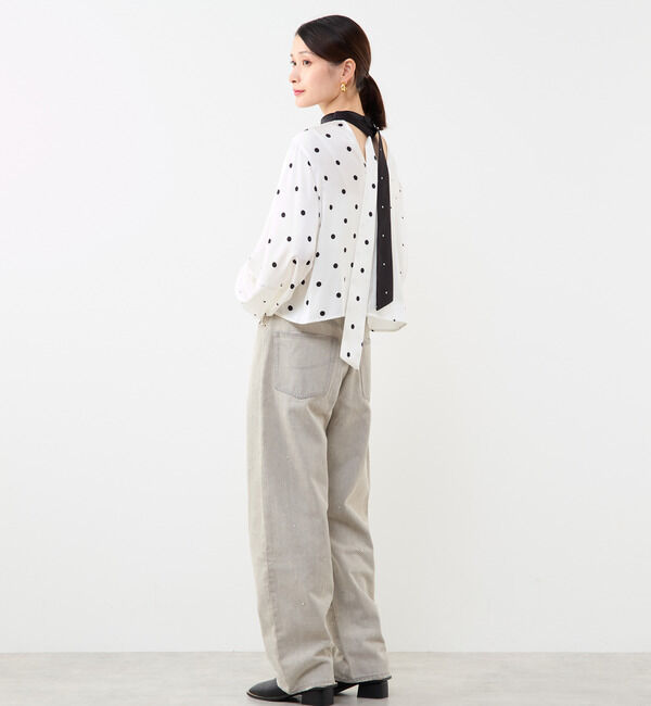 Soffitto「ドット柄ボウタイブラウス」|シャツ・ブラウス|
