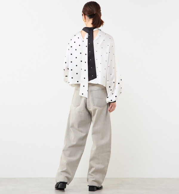 Soffitto「ドット柄ボウタイブラウス」|シャツ・ブラウス|
