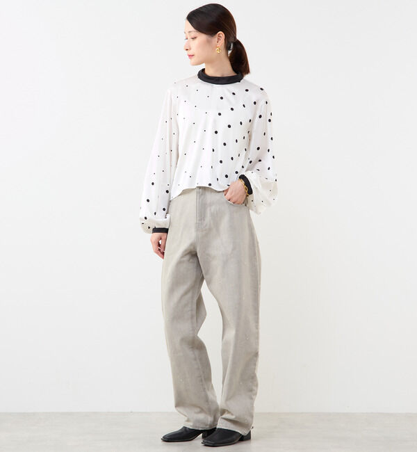 Soffitto「ドット柄ボウタイブラウス」|シャツ・ブラウス|