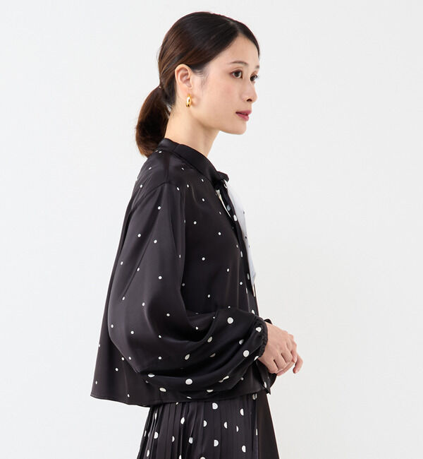 Soffitto「ドット柄ボウタイブラウス」|シャツ・ブラウス|