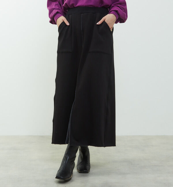 SOFFITTO「【nota della mano sinistra（ノータ デラ マノ シニストラ）】ポケット付スリットロングスカート」|スカート|