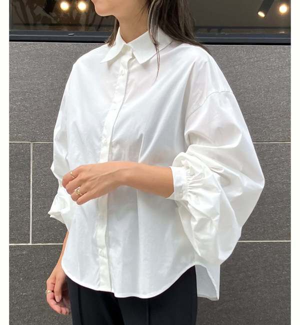 A_「【A_/エース】ボリュームスリーブシャツ」|シャツ・ブラウス|ホワイト