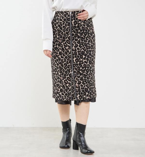 Soffitto「フロントジップミディ丈スカート」|スカート|