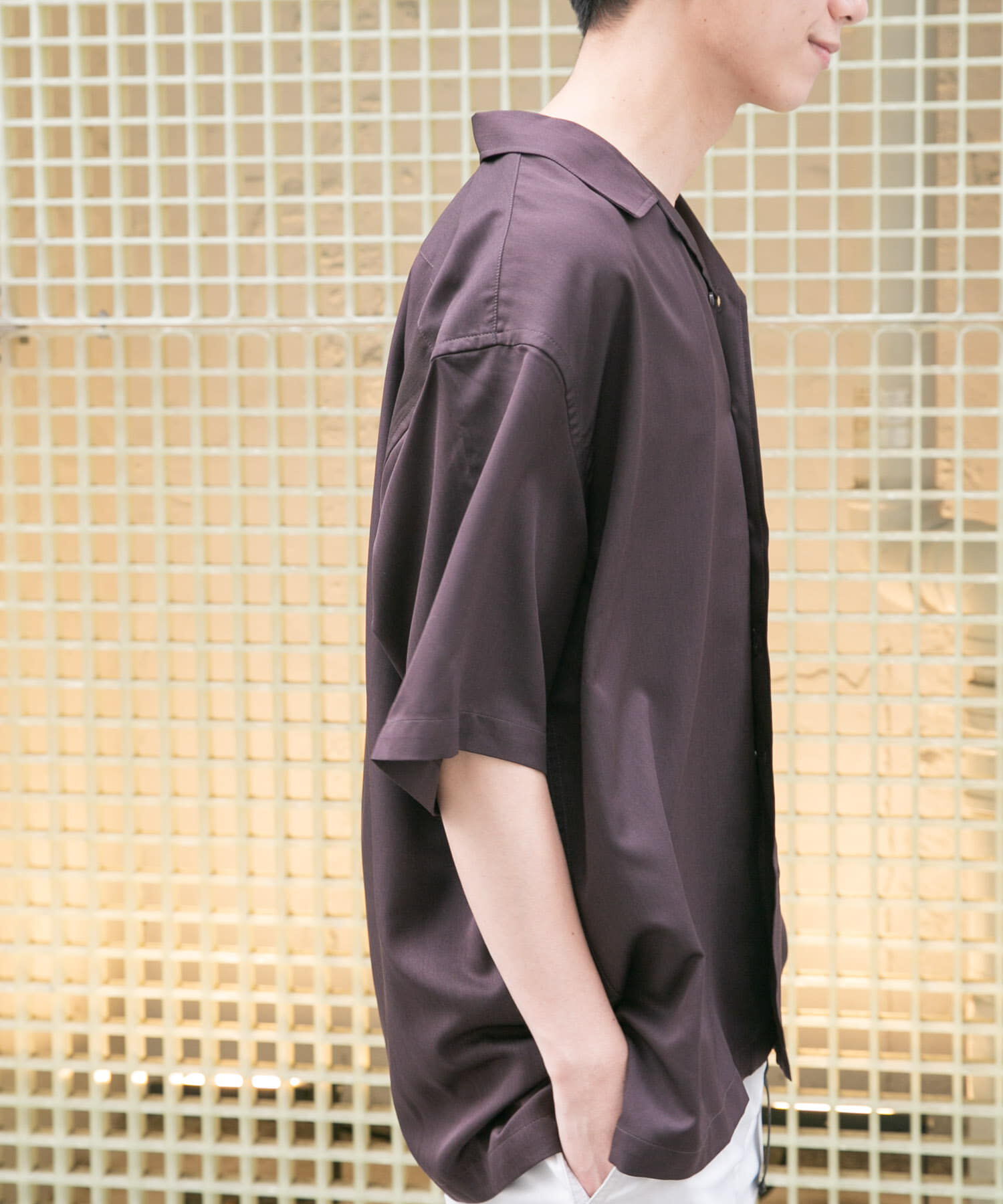 URBAN RESEARCH DOORS「FORK&SPOON　COOL FIBERオープンカラーシャツ」|シャツ・ブラウス|