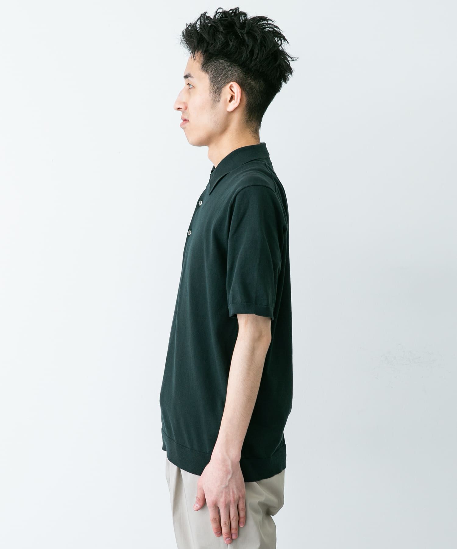 URBAN RESEARCH DOORS「『UR TECH ひやサラクール』『接触冷感/UVカット』 ニットポロシャツ」|シャツ・ブラウス|