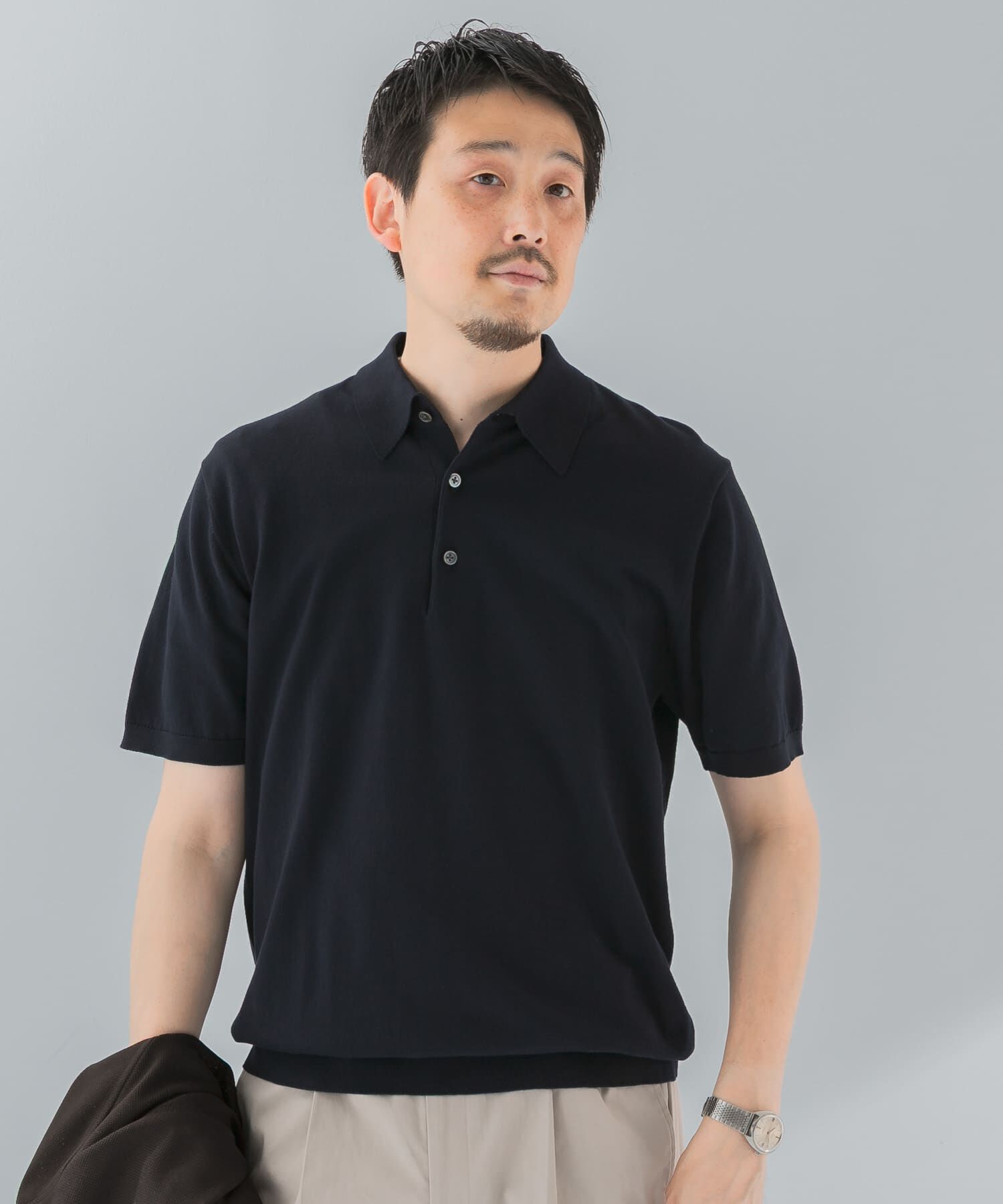 URBAN RESEARCH DOORS「『UR TECH ひやサラクール』『接触冷感/UVカット』 ニットポロシャツ」|シャツ・ブラウス|