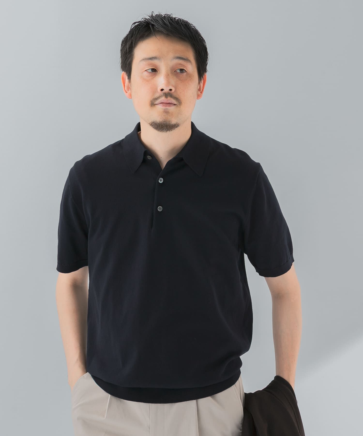 URBAN RESEARCH DOORS「『UR TECH ひやサラクール』『接触冷感/UVカット』 ニットポロシャツ」|シャツ・ブラウス|