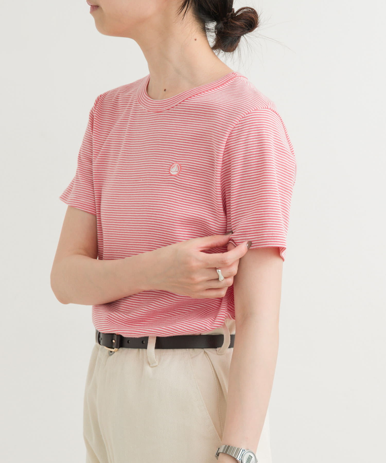 URBAN RESEARCH DOORS「『別注』PETIT BATEAU&times;DOORS　embroideryt-shirts」|Tシャツ・カットソー|