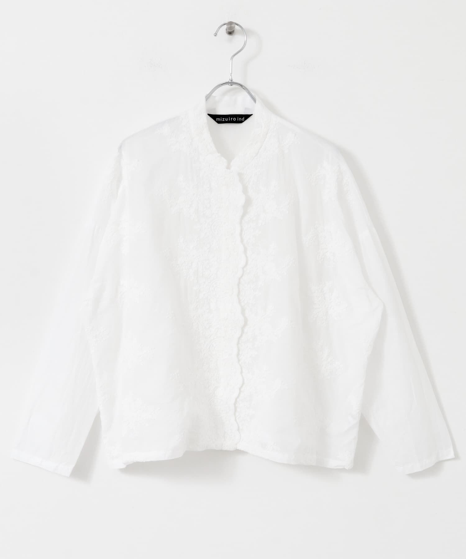 URBAN RESEARCH DOORS「mizuiro ind　lacestandcollar wideshirts」|シャツ・ブラウス|