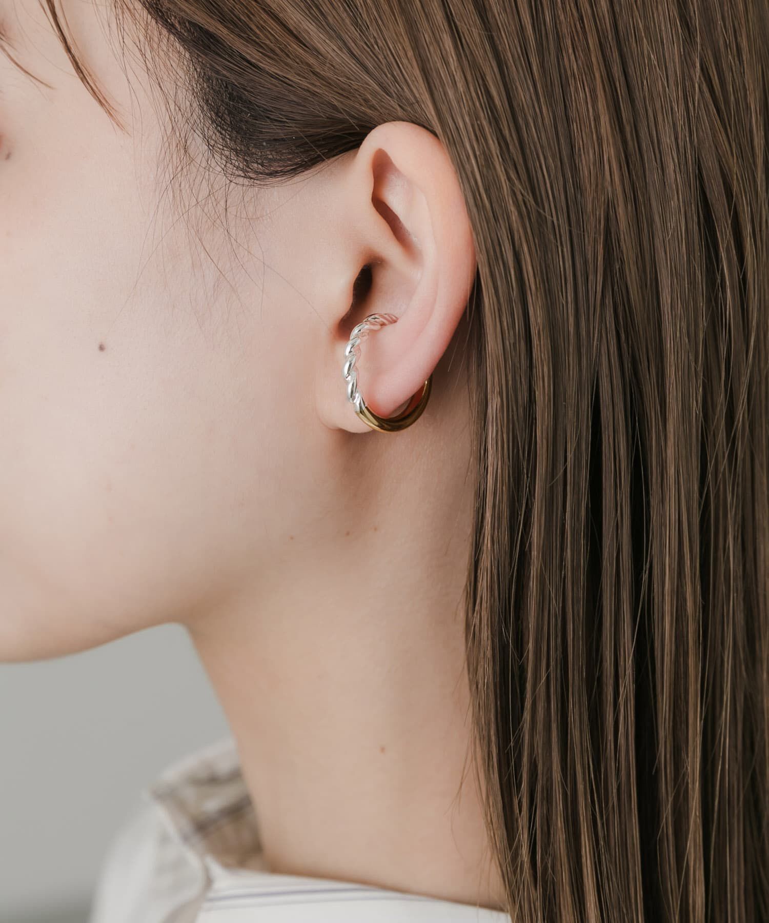 SMELLY「コンビメッキキリカエリングイヤカフ」|イヤリング|