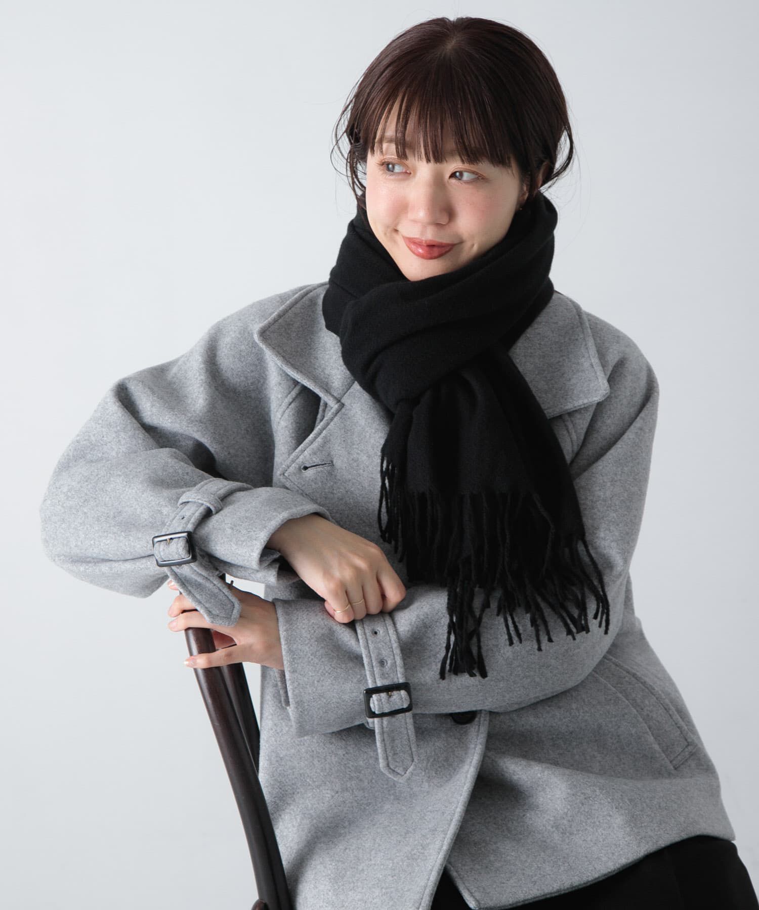 Sonny Label 「カシミヤタッチストール」|ストール|ブラック