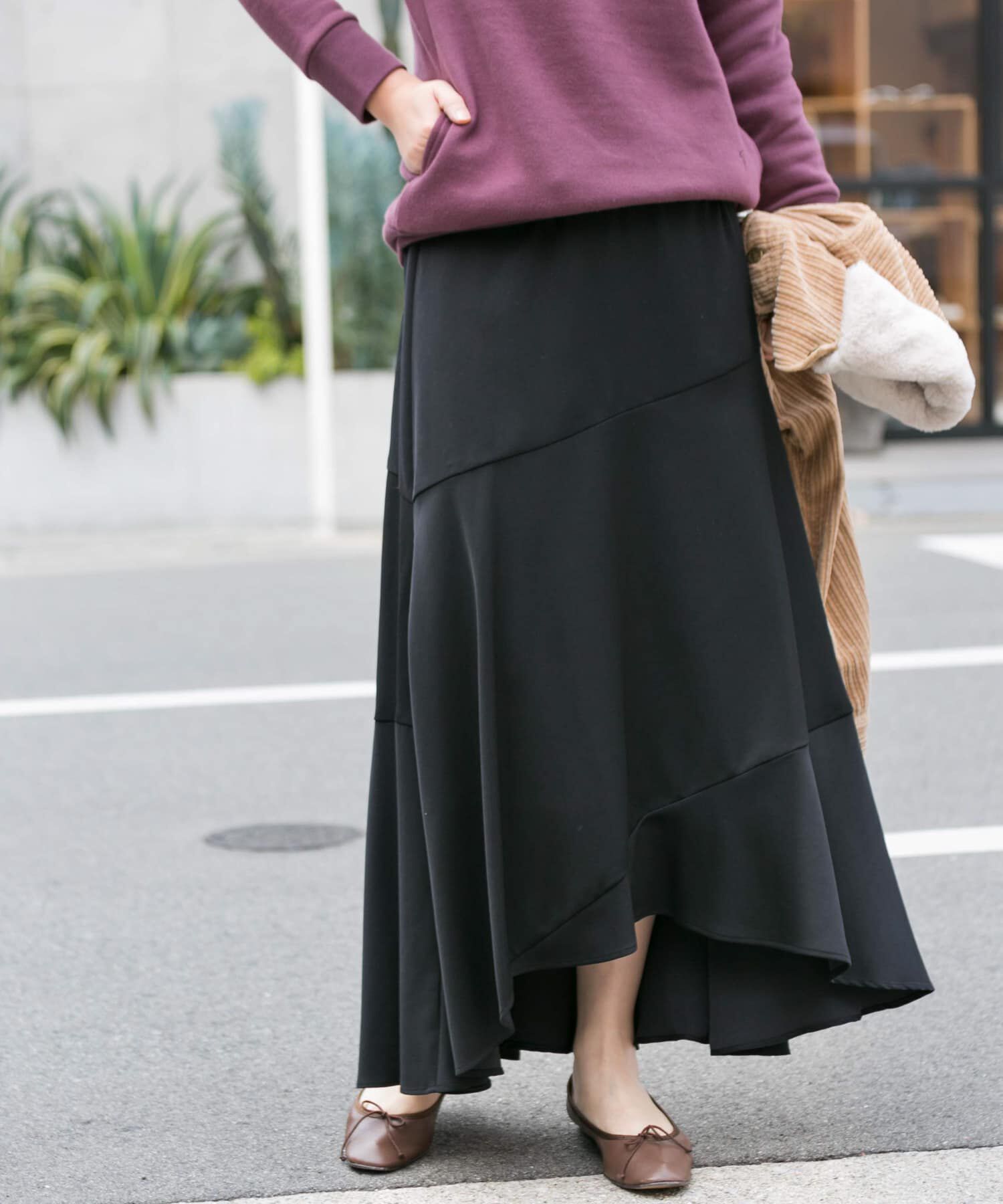 URBAN RESEARCH ROSSO「ヘムフレアマキシスカート&there4;」|スカート|