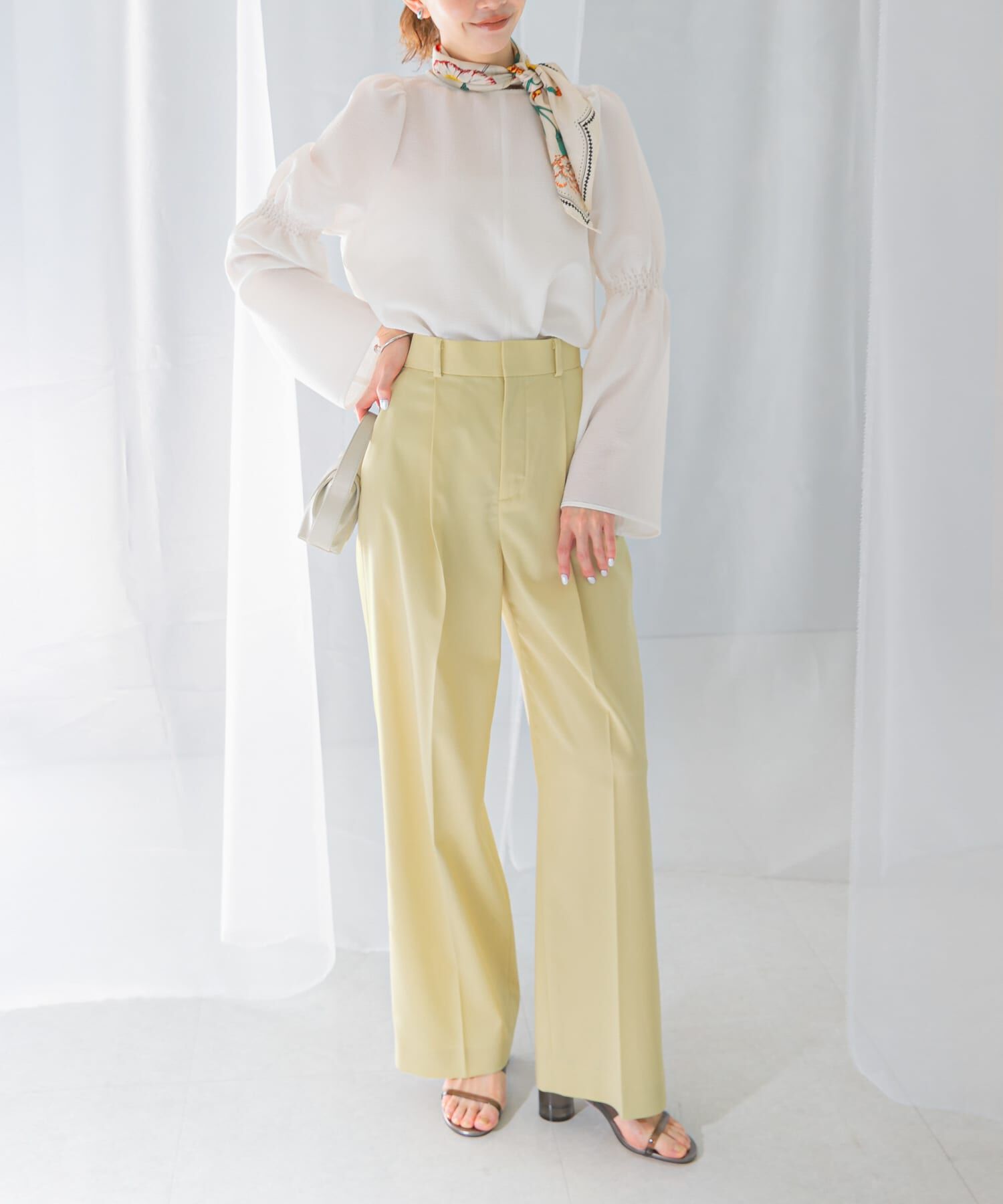 URBAN RESEARCH ROSSO「ハイウエストワイドスラックス」|その他|イエロー系その他