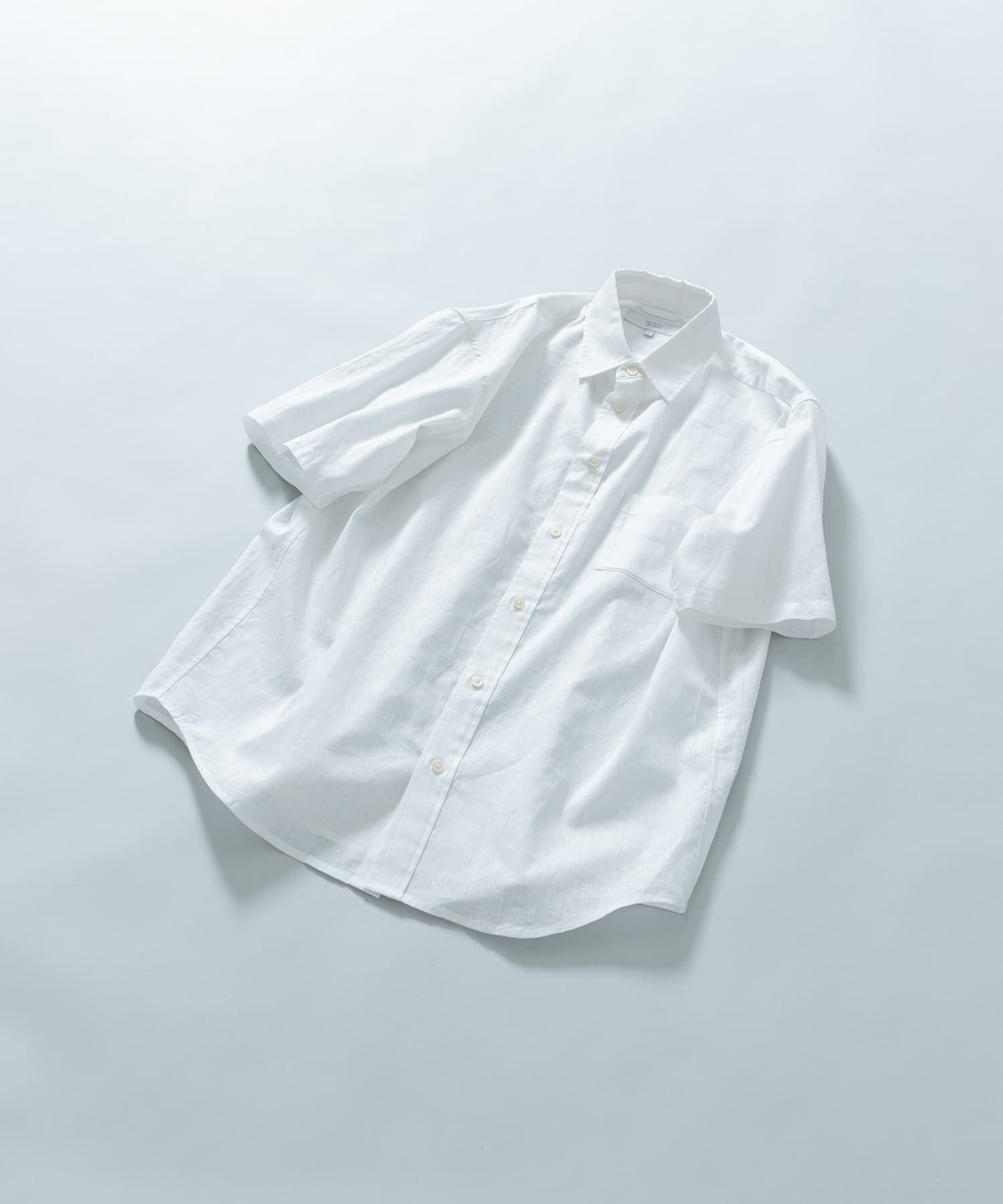 URBAN RESEARCH ROSSO「『XLサイズあり』リラックスコットンリネンレギュラーカラー半袖シャツ」|シャツ・ブラウス|ホワイト