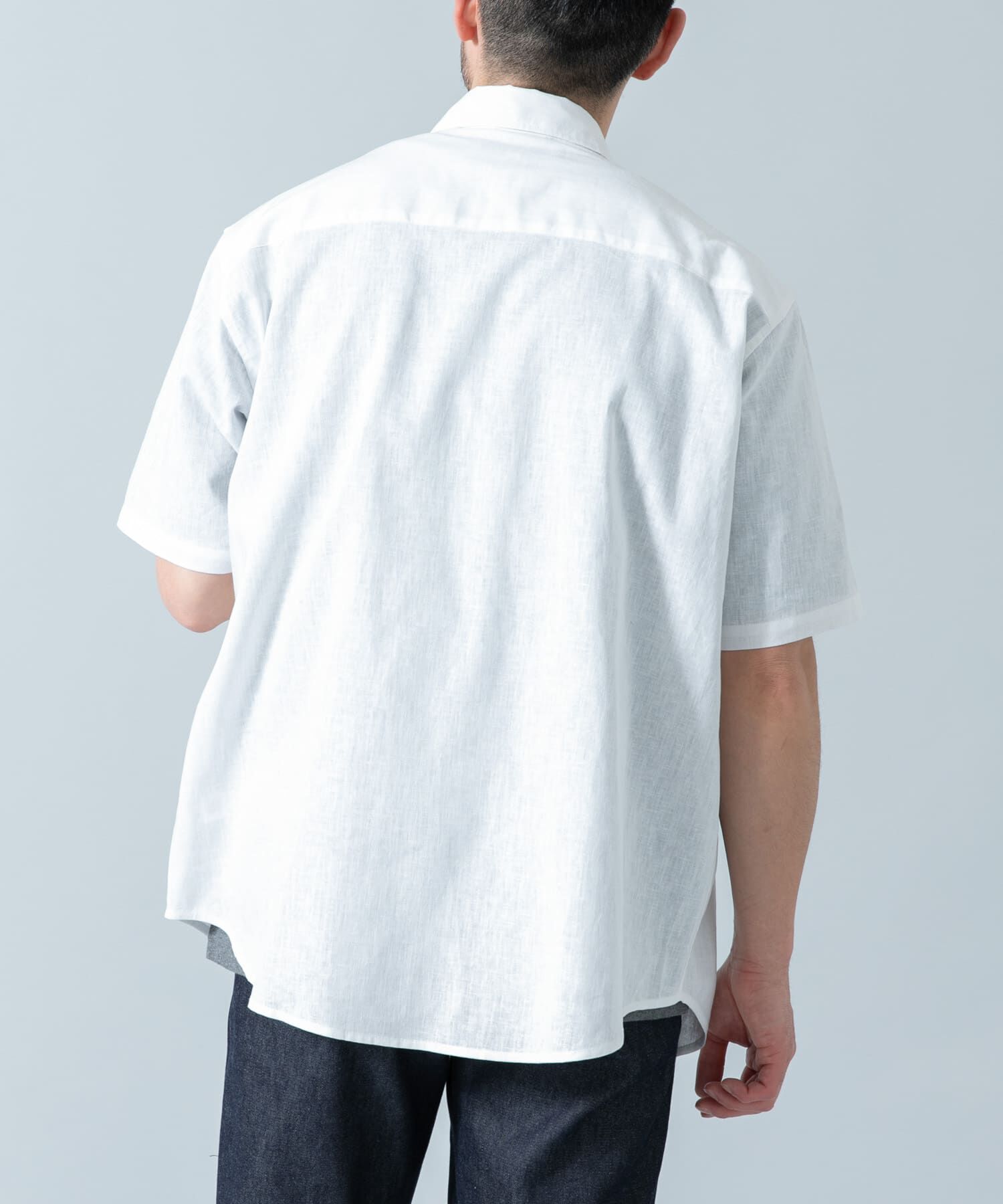 URBAN RESEARCH ROSSO「『XLサイズあり』リラックスコットンリネンレギュラーカラー半袖シャツ」|シャツ・ブラウス|