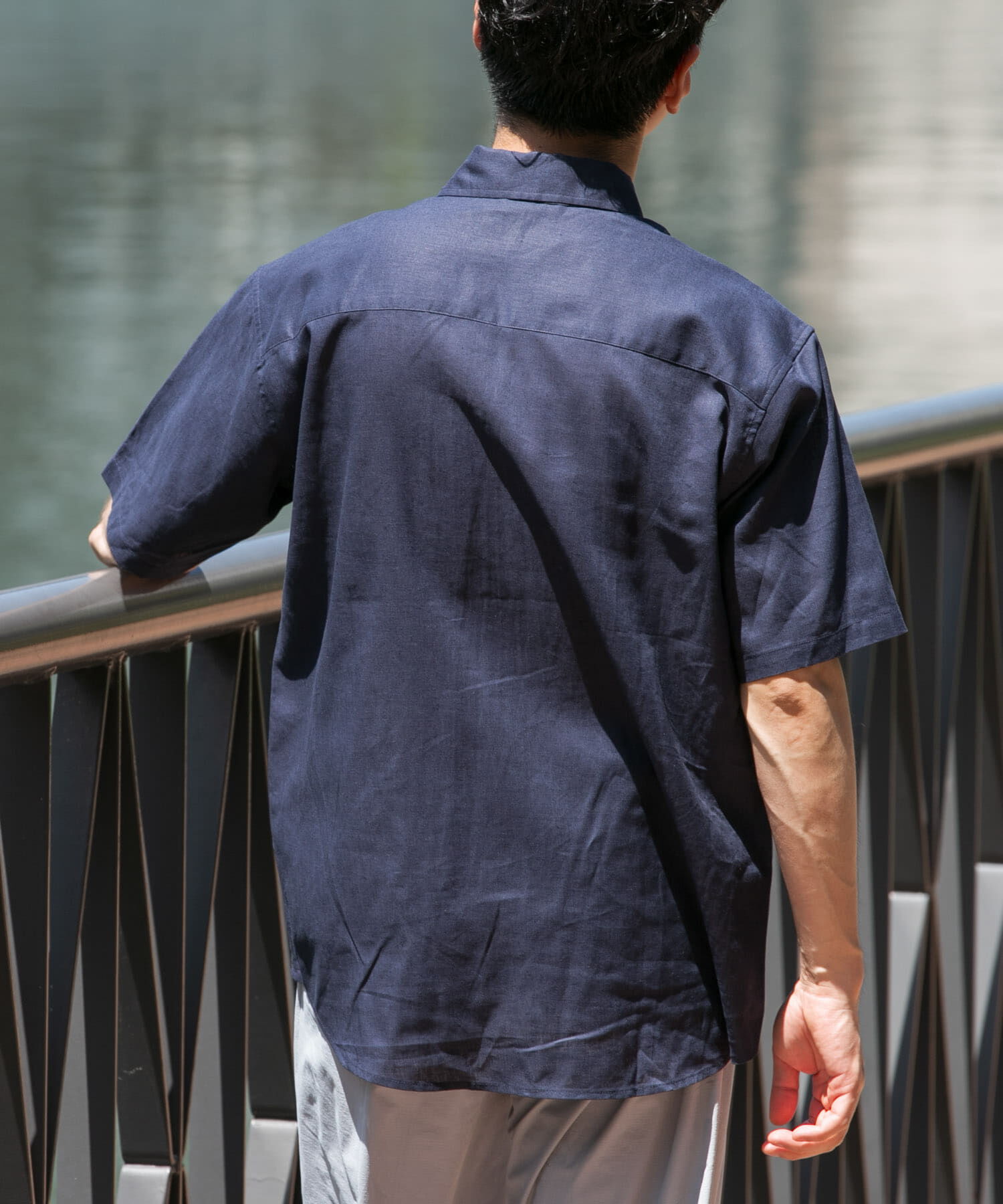 URBAN RESEARCH ROSSO「『XLサイズあり』リラックスコットンリネンレギュラーカラー半袖シャツ」|シャツ・ブラウス|