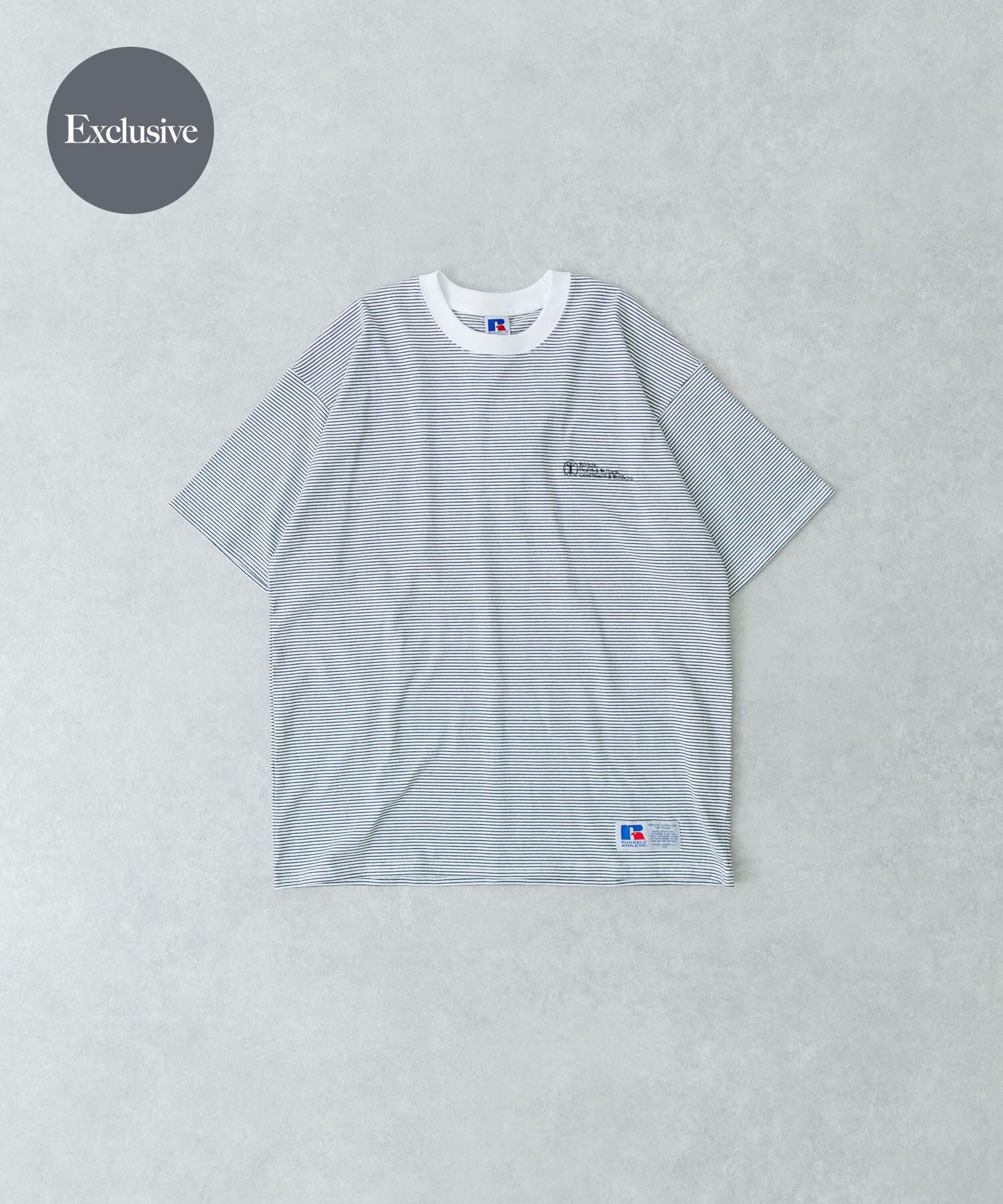 URBAN RESEARCH「『別注』RUSSELL ATHLETIC&times;UR　BORDER SHORT-SLEEVE TEE」|Tシャツ・カットソー|ホワイト