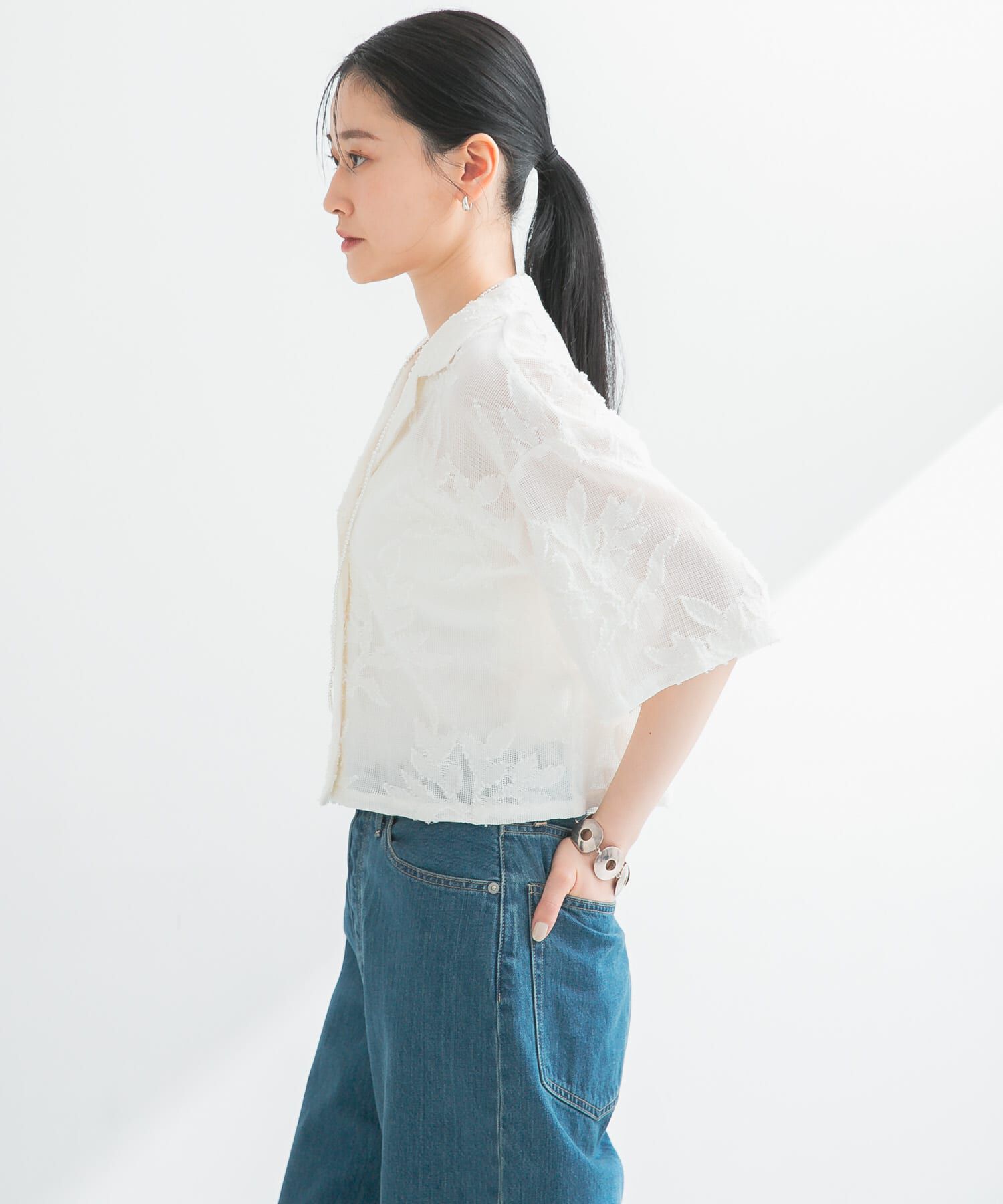 URBAN RESEARCH「カラミジャガードショートシャツ」|シャツ・ブラウス|