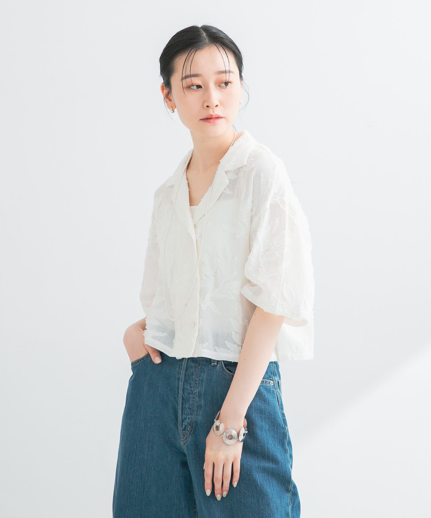 URBAN RESEARCH「カラミジャガードショートシャツ」|シャツ・ブラウス|