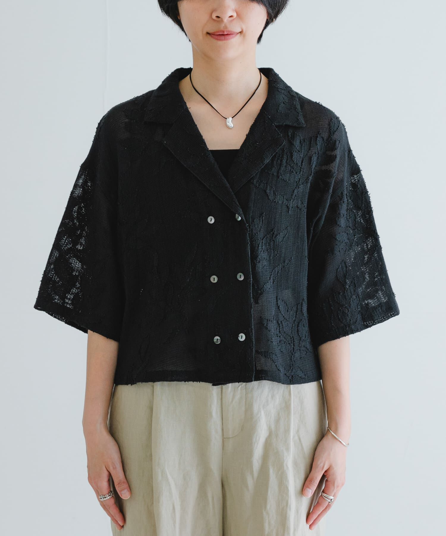 URBAN RESEARCH「カラミジャガードショートシャツ」|シャツ・ブラウス|