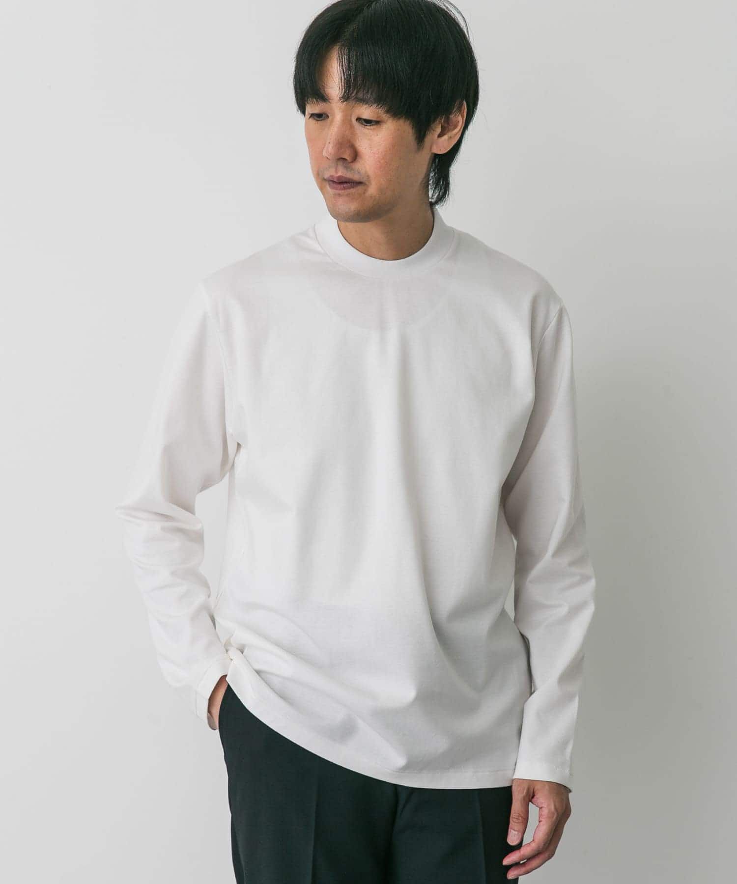 URBAN RESEARCH DOORS「LIFE STYLE TAILOR　シルケットポンチストレッチ長袖Tシャツ」|シャツ・ブラウス|
