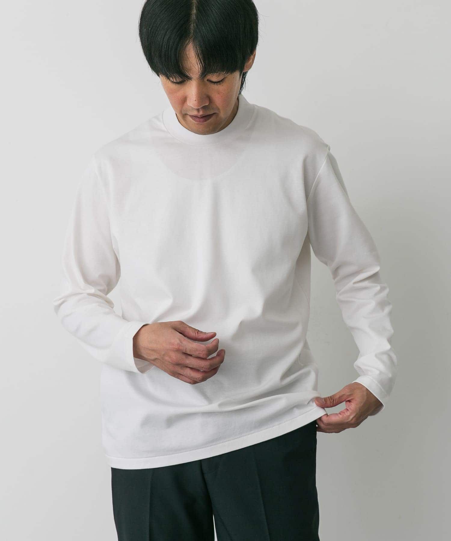 URBAN RESEARCH DOORS「LIFE STYLE TAILOR　シルケットポンチストレッチ長袖Tシャツ」|シャツ・ブラウス|