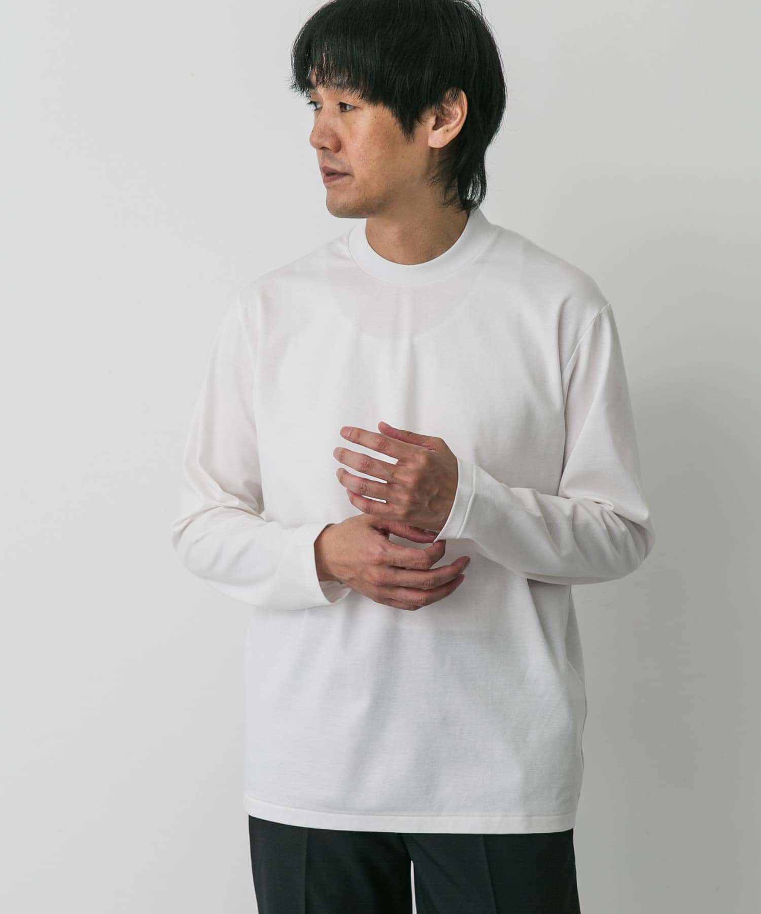 URBAN RESEARCH DOORS「LIFE STYLE TAILOR　シルケットポンチストレッチ長袖Tシャツ」|シャツ・ブラウス|