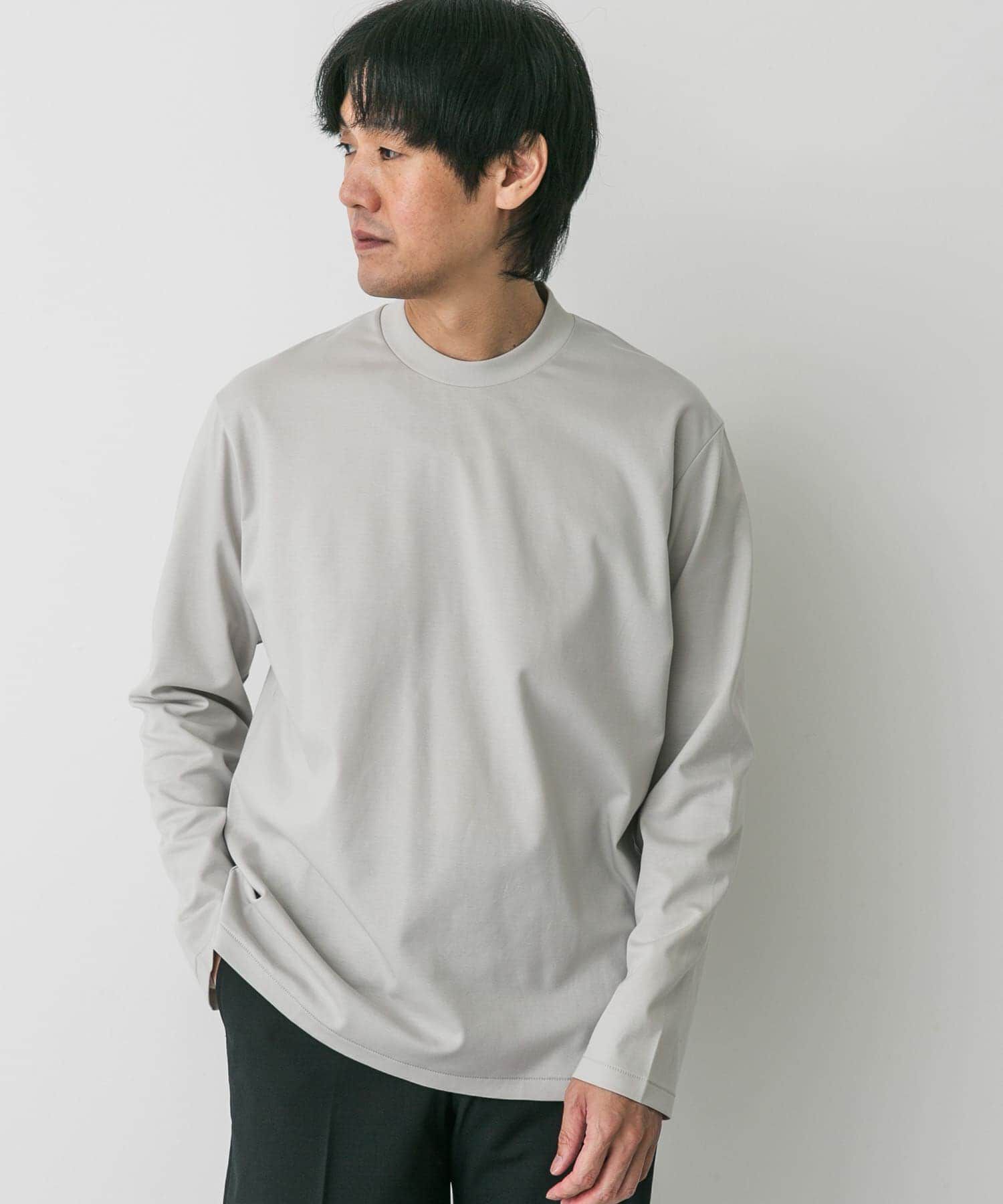 URBAN RESEARCH DOORS「LIFE STYLE TAILOR　シルケットポンチストレッチ長袖Tシャツ」|シャツ・ブラウス|
