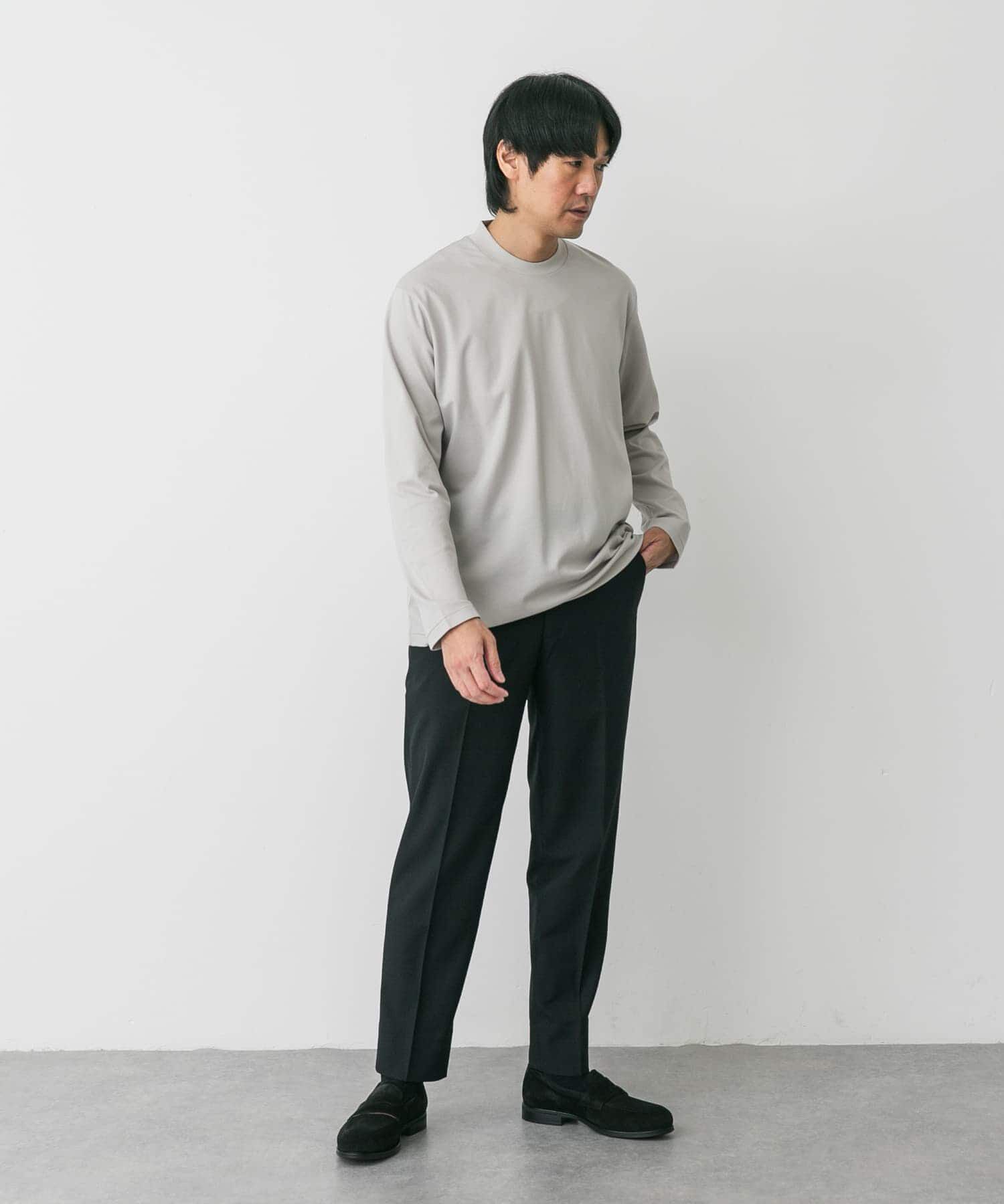 URBAN RESEARCH DOORS「LIFE STYLE TAILOR　シルケットポンチストレッチ長袖Tシャツ」|シャツ・ブラウス|