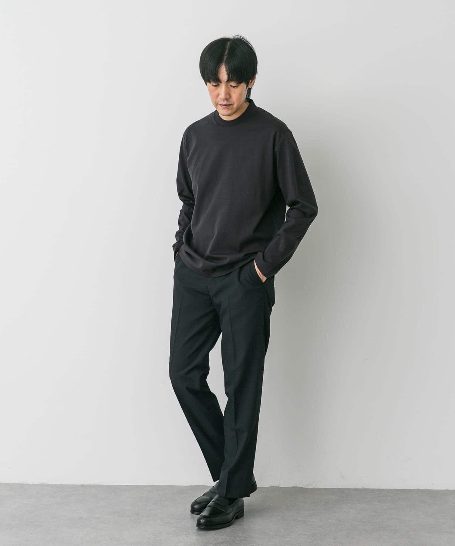URBAN RESEARCH DOORS「LIFE STYLE TAILOR　シルケットポンチストレッチ長袖Tシャツ」|シャツ・ブラウス|