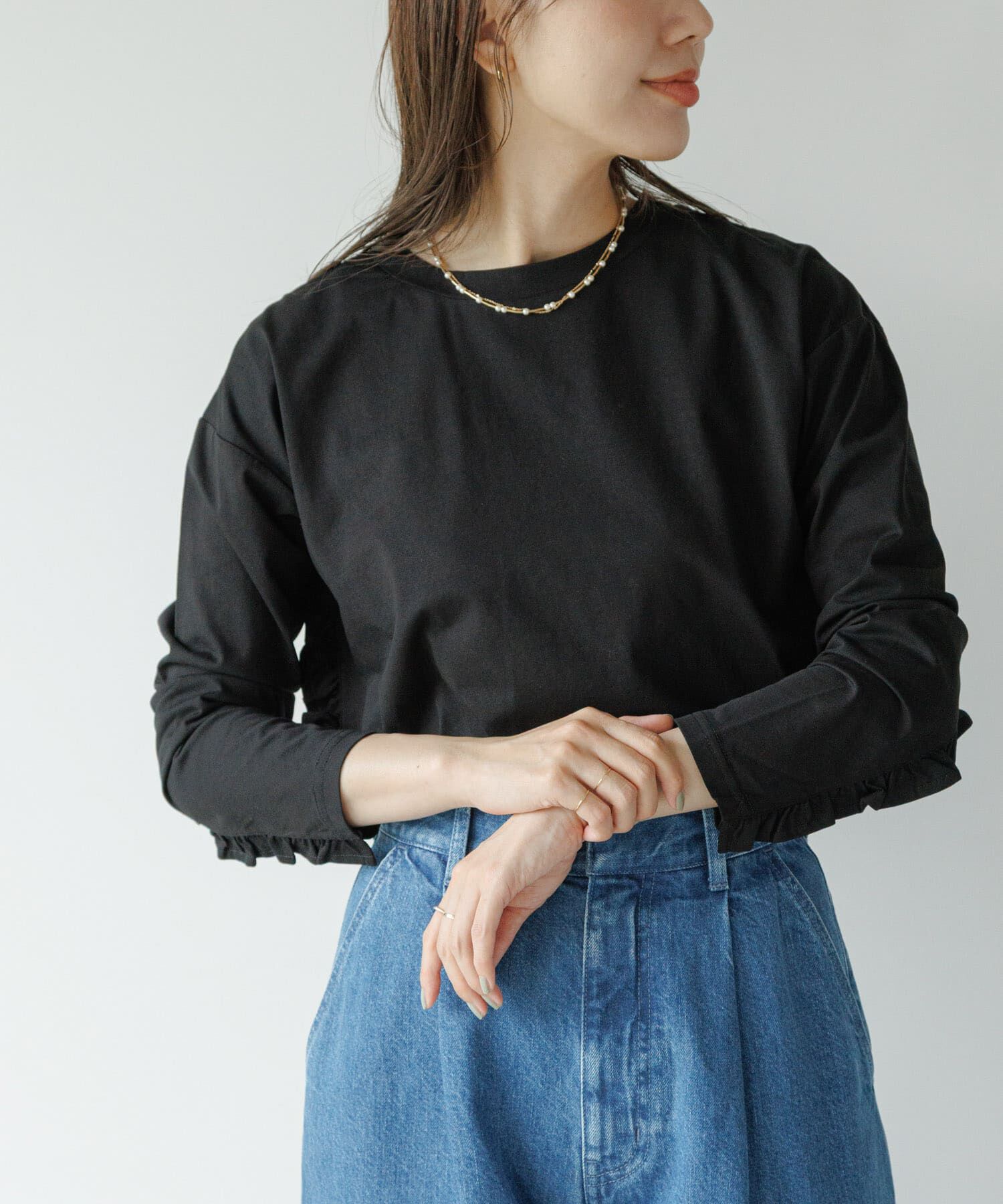 Sonny Label 「『WEB限定』バックミニフリルプルオーバー」|Tシャツ・カットソー|ブラック