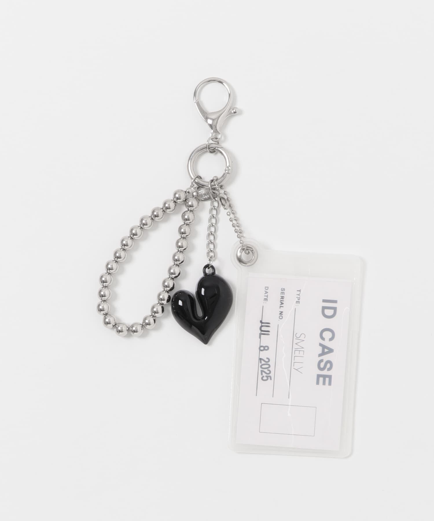 SMELLY「クリアケースハートセットキーチェーン」|チャーム・キーホルダー|
