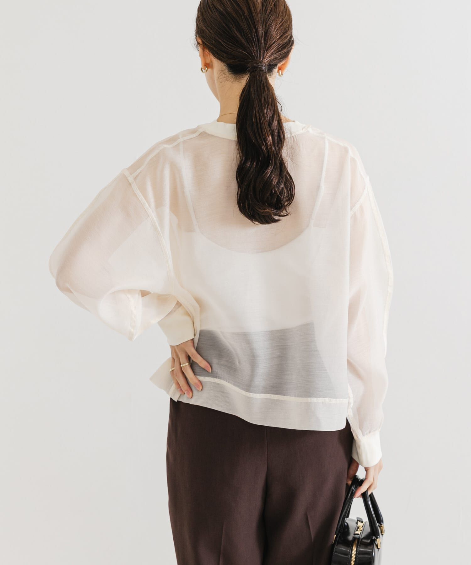 URBAN RESEARCH「オーガンジーシアートップス」|Tシャツ・カットソー|