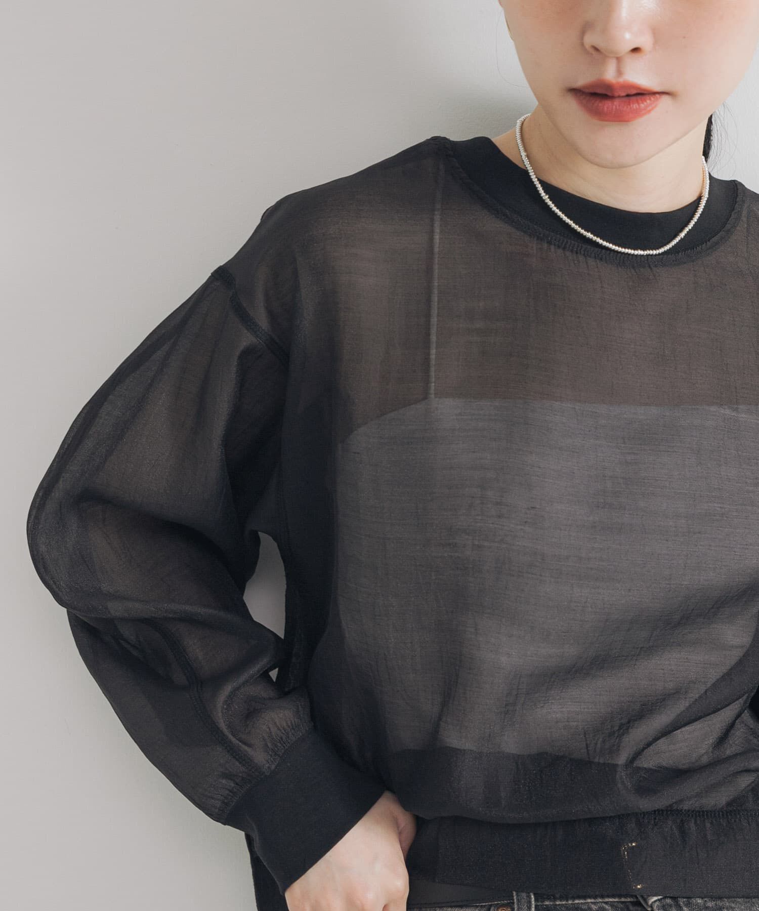 URBAN RESEARCH「オーガンジーシアートップス」|Tシャツ・カットソー|