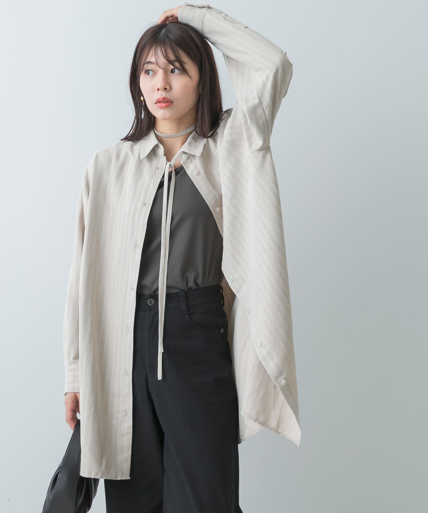 URBAN RESEARCH ROSSO「F by ROSSO　マルチWAYスエードタッチシャツ」|シャツ・ブラウス|