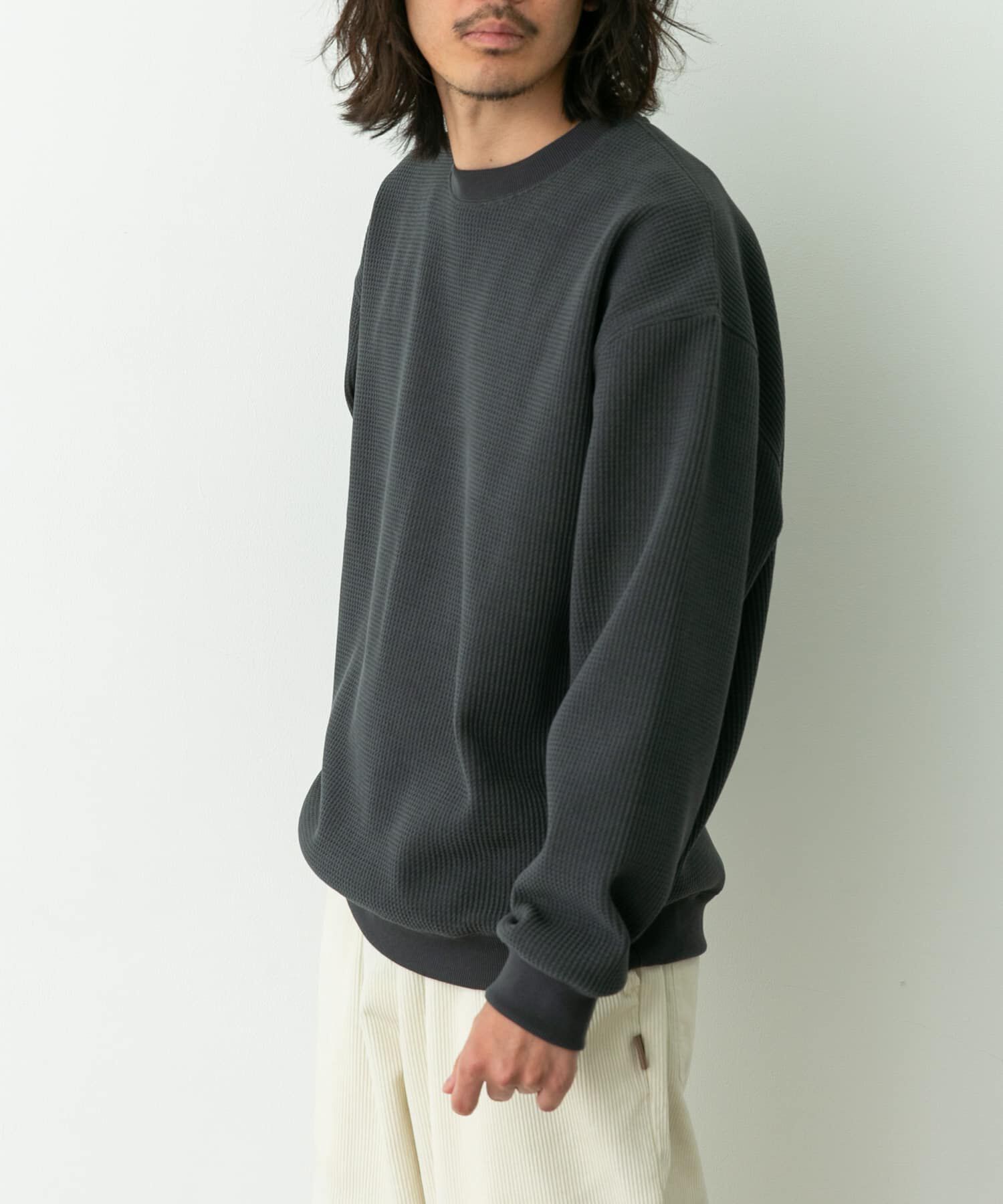 Sonny Label 「裏起毛ワッフルリラックスフィットプルオーバー」|Tシャツ・カットソー|