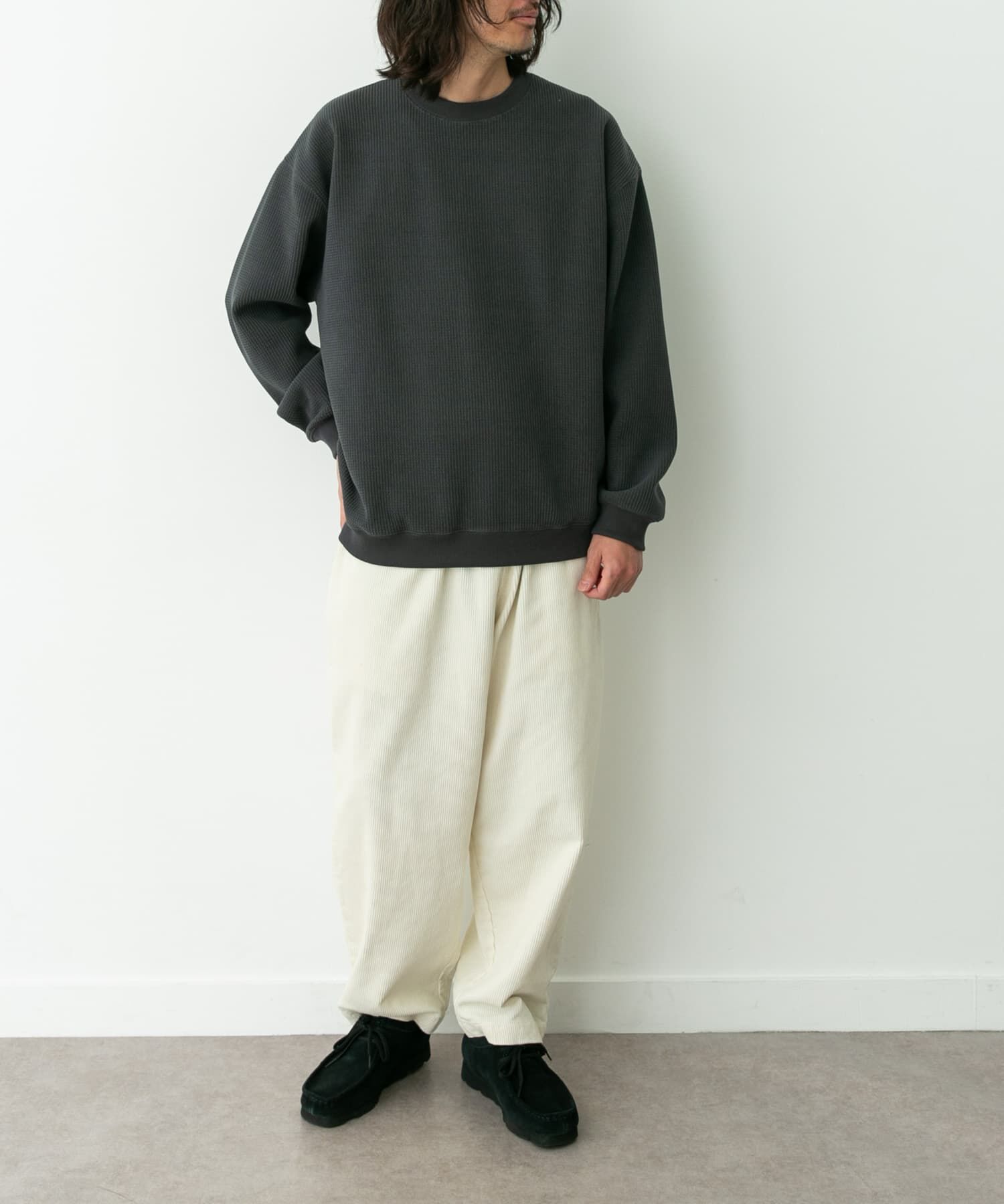 Sonny Label 「裏起毛ワッフルリラックスフィットプルオーバー」|Tシャツ・カットソー|