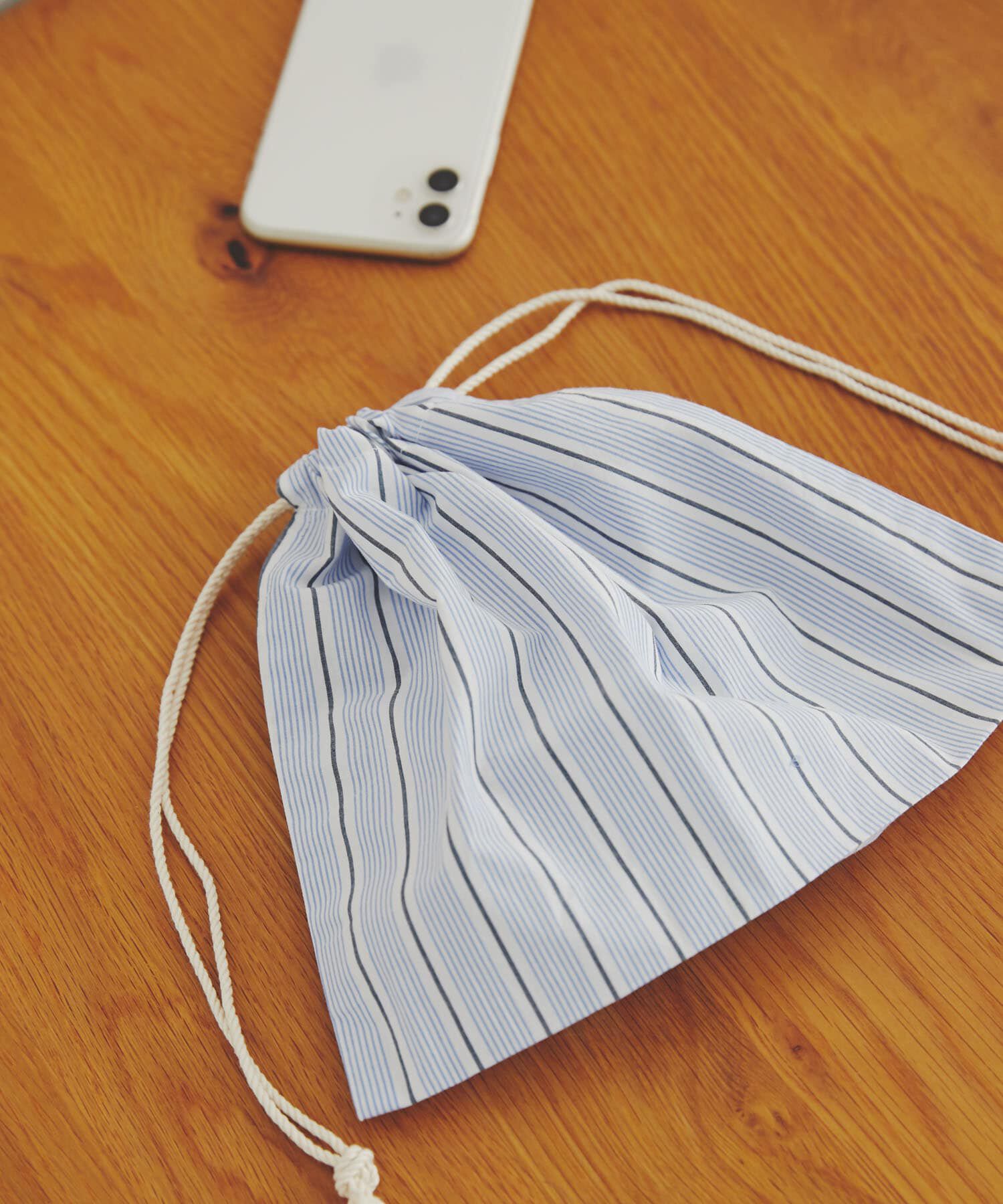 URBAN RESEARCH DOORS「CINQ　巾着 ストライプ」|ポーチ|