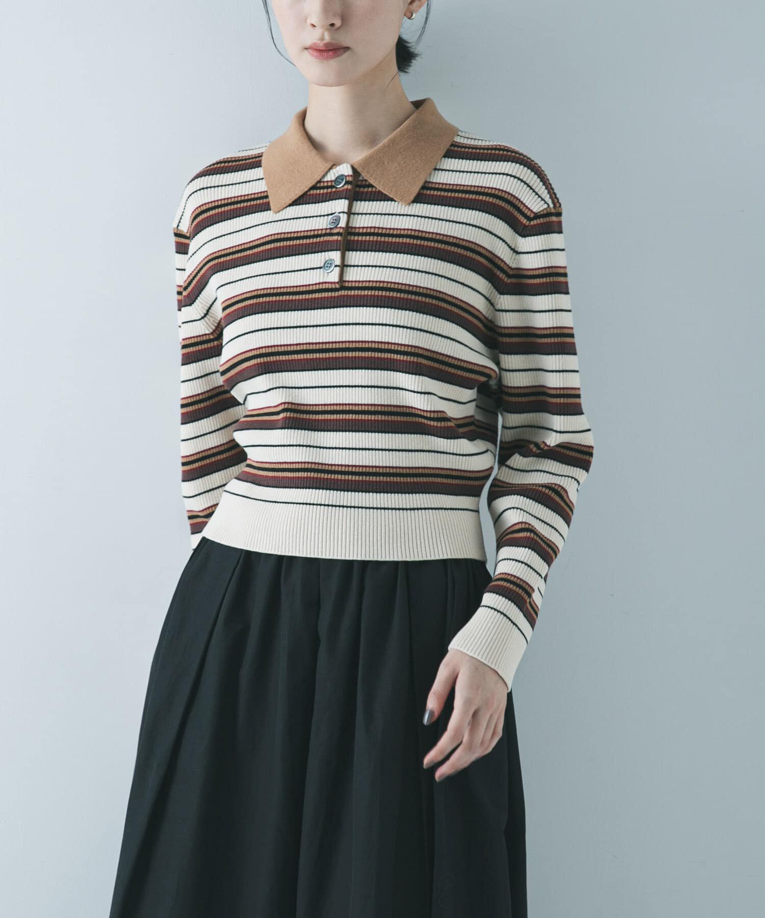 URBAN RESEARCH「コットンシルクポロ衿ニット」|ニット・セーター|